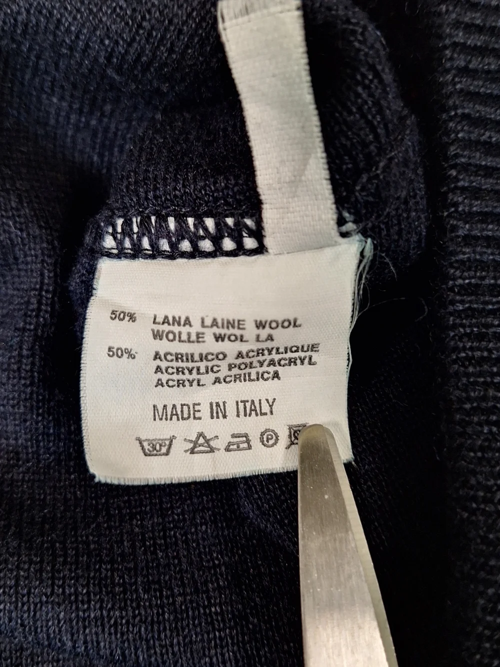 Vintage Il Granchio Italy Wool Blend Knit Cardigan Sweater Men's L/XL